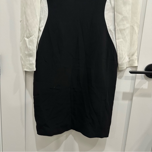 Stella McCartney Design Illusion Elegant Black and White Long Sleeve Mini Dress - Picture 5 of 10